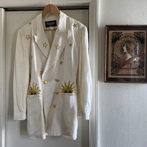 Silky Celestial Vintage Blazer by Solini NY